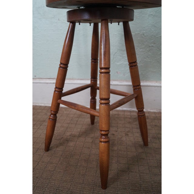 Maple Colonial Style Swivel Bar Stools Set of 3 Chairish