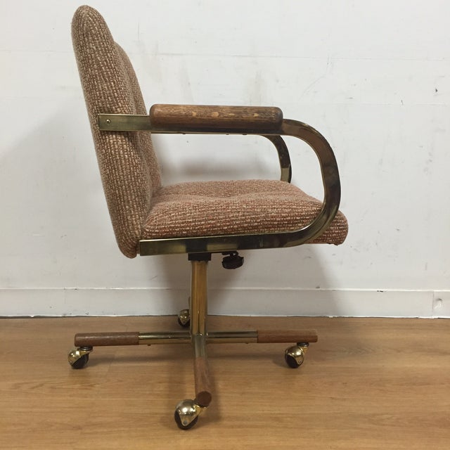 Milo Baughman Style Brass Office Desk Chair Chairish