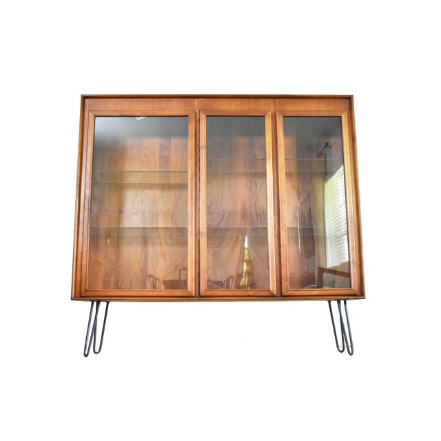 MidCentury Modern Walnut Display Case/Bookshelf Chairish