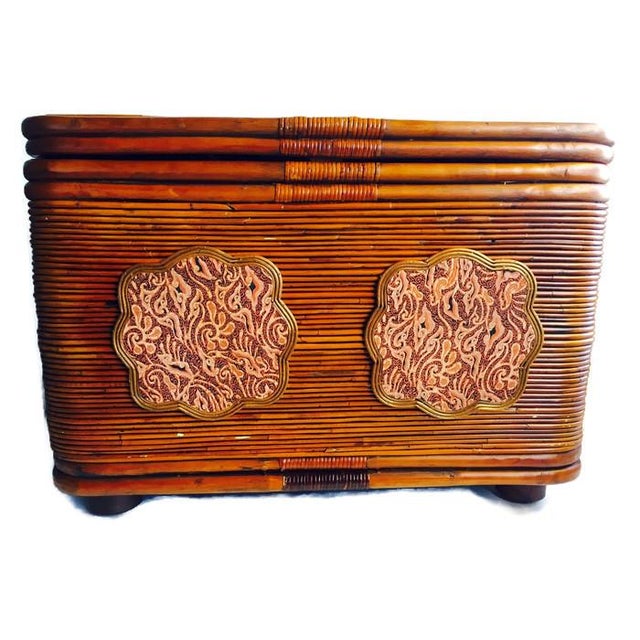 Large Bent Bamboo Trunk Boho Storage Chest Chairish