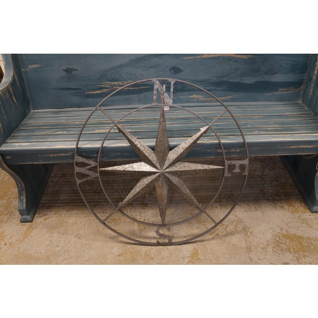 Galvanized Rustic Compass Industrial Star Chairish