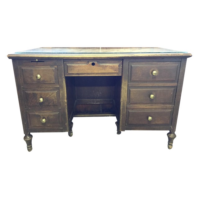 Antique Distressed Wooden Desk Chairish