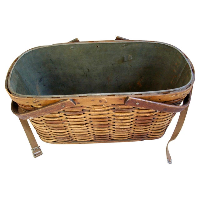 Antique 1920s Hawkeye Wicker & Tin Picnic Basket Chairish