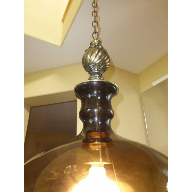 Vintage Mid Century Modern Hanging Swag Globe Light Lamp W ...