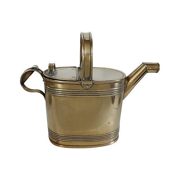 Antique English Brass Watering Can Chairish
