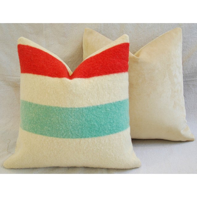 Hudson's Bay MultiStriped Blanket Pillows Pair Chairish