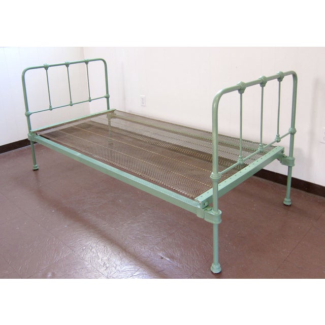 Vintage Green Cast Iron Twin Bed Chairish