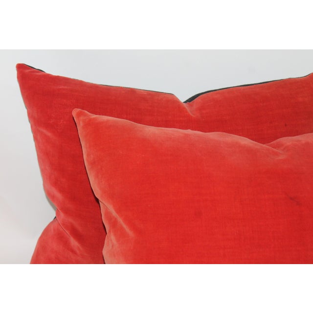 Orange Velvet Pillows- A Pair Chairish