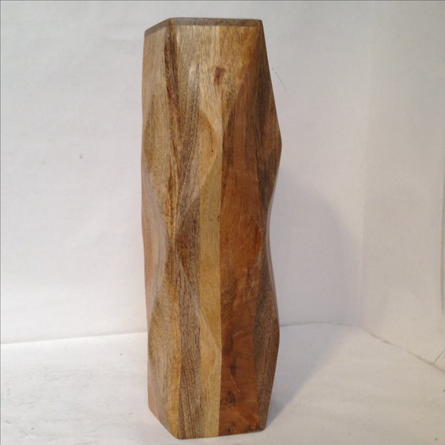 Tall Modern Wooden Vase Chairish