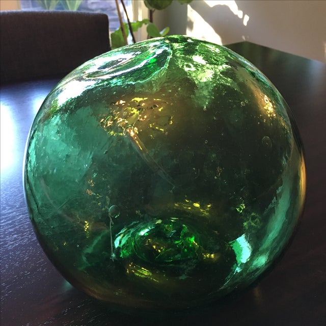 Emerald Green Sea Glass Balls Set of 3 Chairish