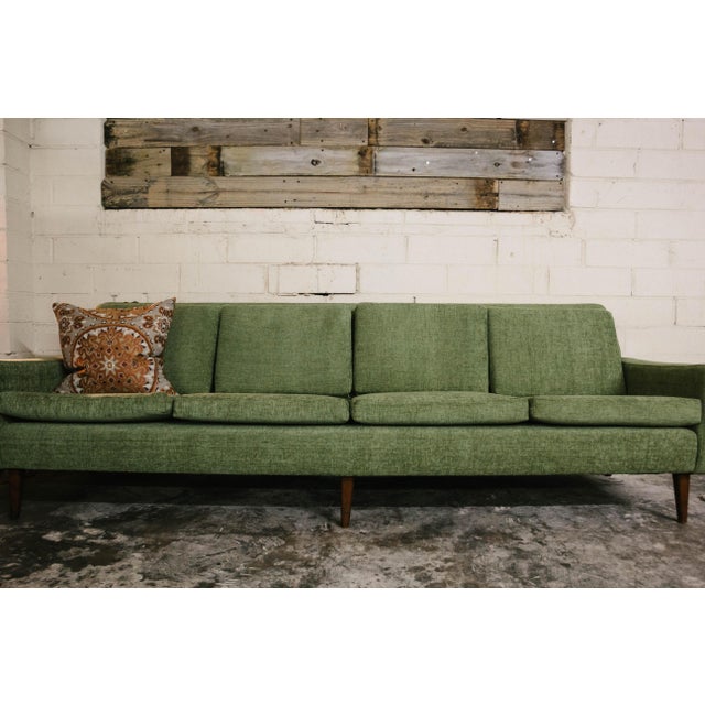 Mid-Century Scandinavian Green Sofa | Chairish