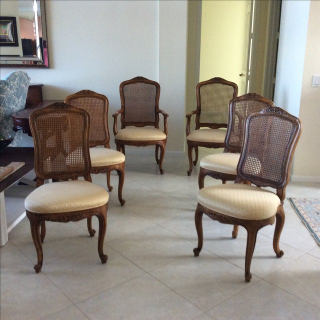 Henredon French Provincial Cane Back Dining Chairs 6 Chairish