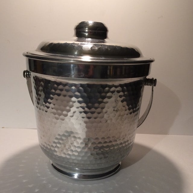 Italian Nasco Hammered Aluminum Ice Bucket Chairish