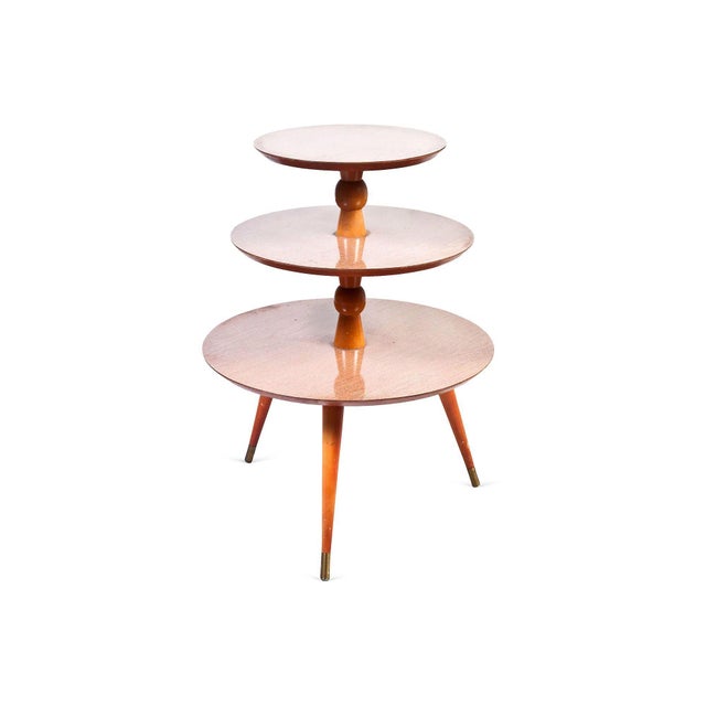 Vintage 3 Tiered Circular Table | Chairish