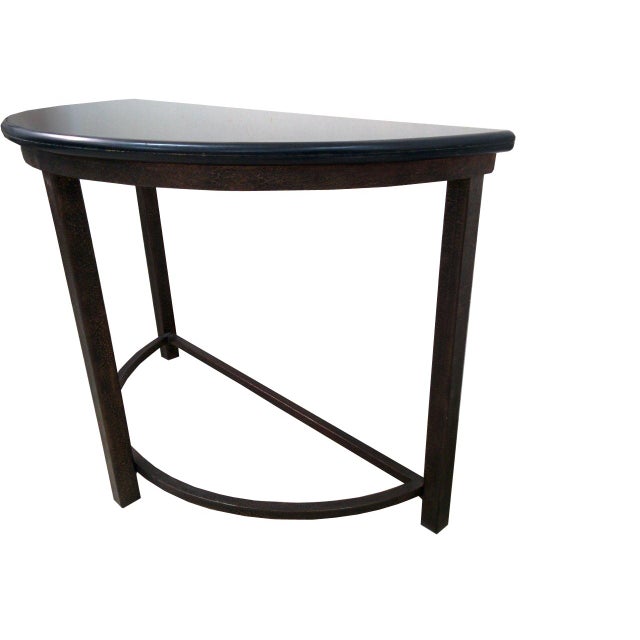 Semi Circle Metal Console Table With Marble Top Chairish