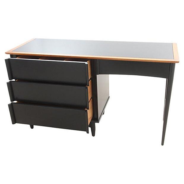 MidCentury Modern Black Desk Chairish