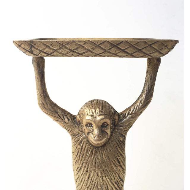 Vintage Brass Monkey Dish Card Holder Chairish