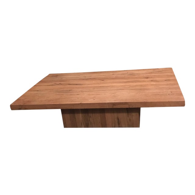 Restoration Hardware Reclaimed Russian Oak Plinth Coffee Table Chairish