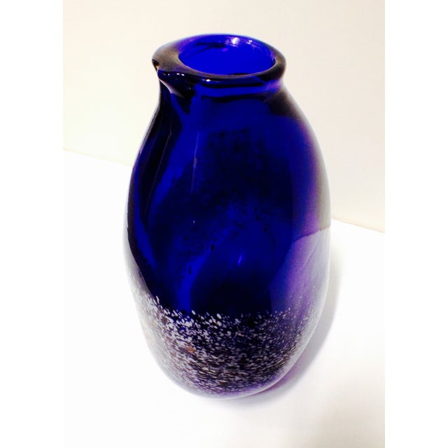 HandBlown Cobalt Artisan Vase Chairish