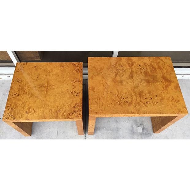 Burlwood Veneer Nesting Tables A Pair Chairish
