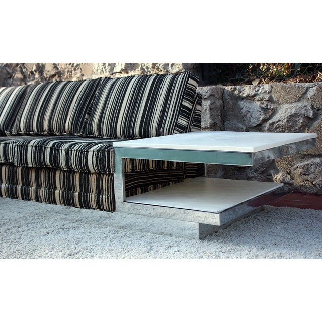 Modular Sofa With Sleek Chrome Accents