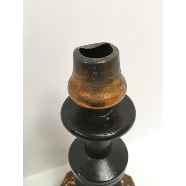 Folk Art Hammered Copper Candle Holder Chairish