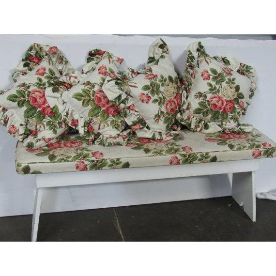 Farmhouse Bench with Cushion Chairish