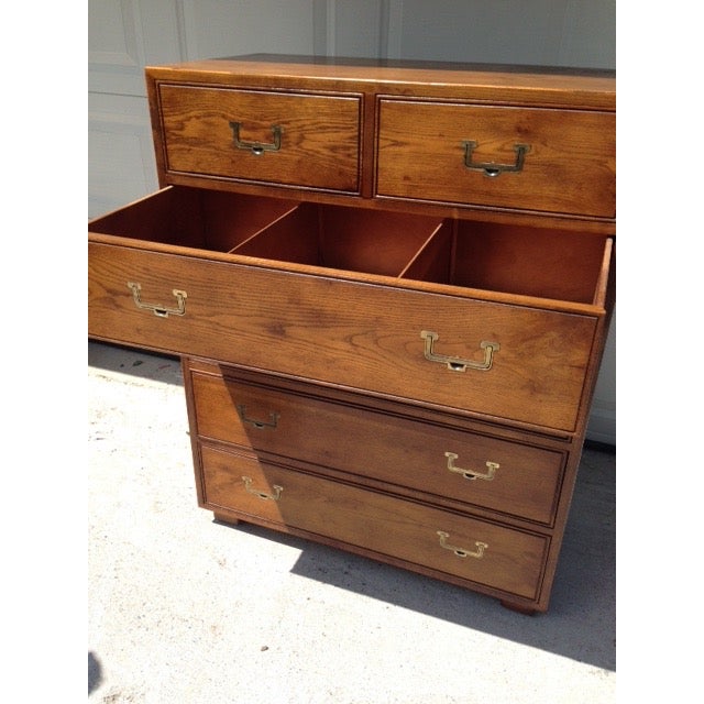 Henredon Artefacts Vintage Tall Campaign Dresser Chairish