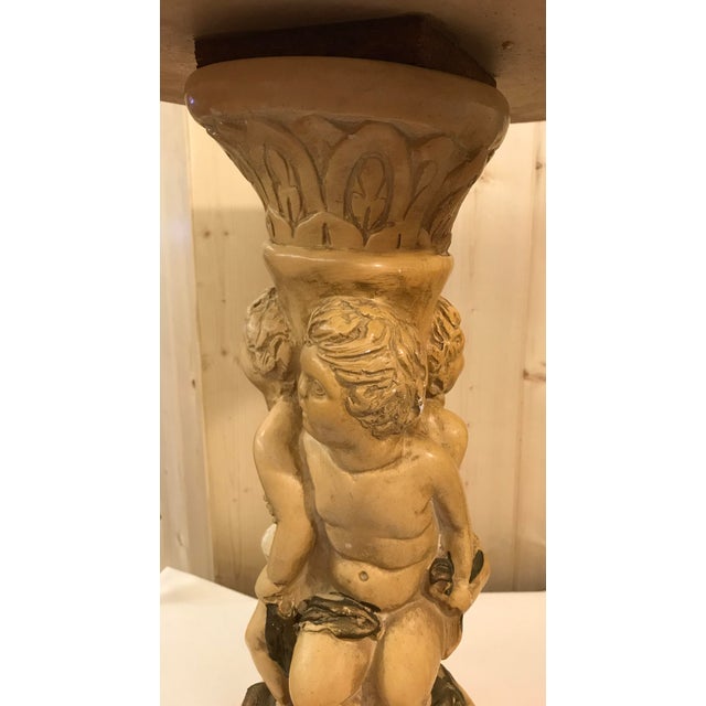 Vintage Marble Top Cherub Table Chairish