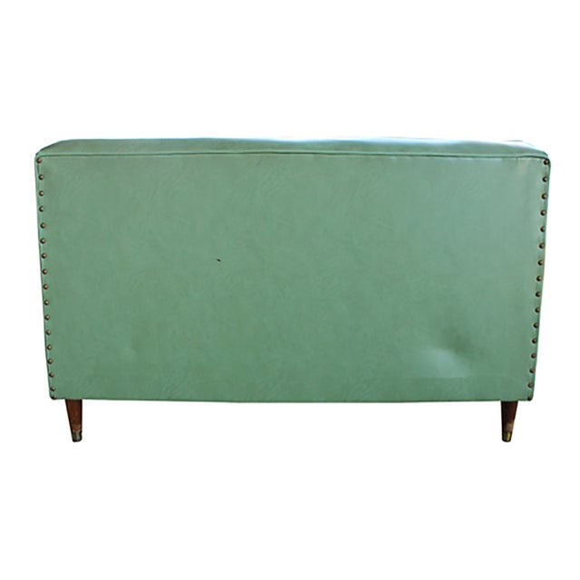 MidCentury Mint Green Vinyl Sofa Chairish