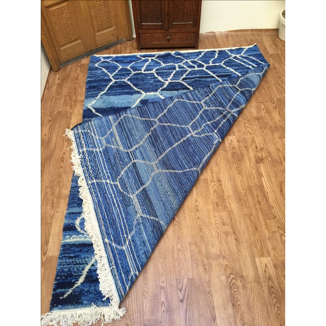 Blue Beni Ourain Moroccan Berber Rug 6′1″ × 8′2″ Chairish