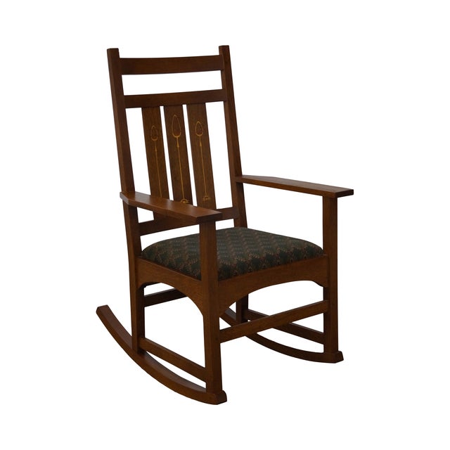 Stickley Mission Oak Harvey Ellis Rocker & Inlay Chairish