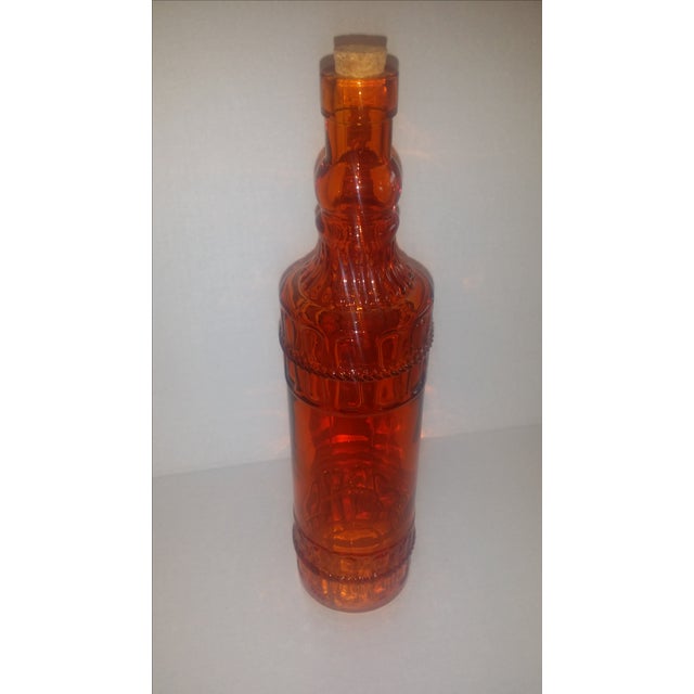 Decorative Orange Glass Bottles Set of 4 Chairish