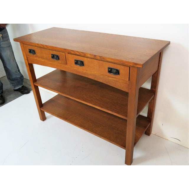 Stickley Oak Console Table Chairish