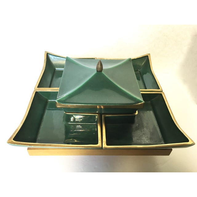 MidCentury Asian Lazy Susan Serving Set Chairish