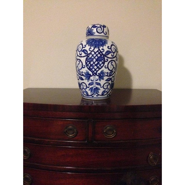 Blue & White Ginger Jar Vase Chairish