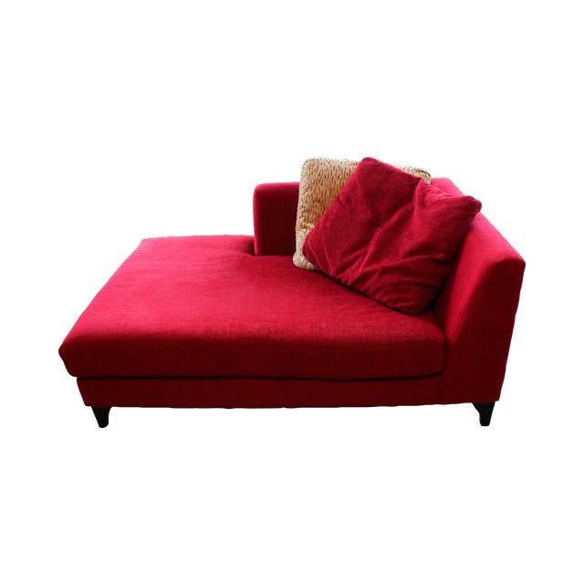 Red Chaise Lounge Chair Chairish