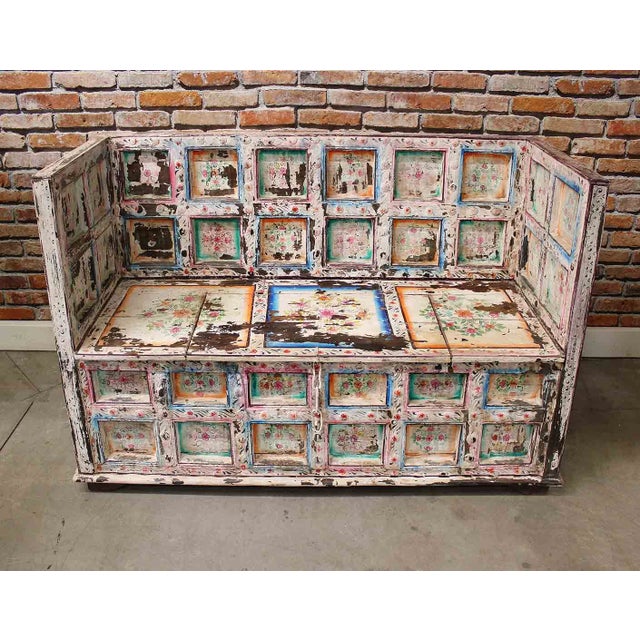 Cream Antique Painted Storage Bench Chairish