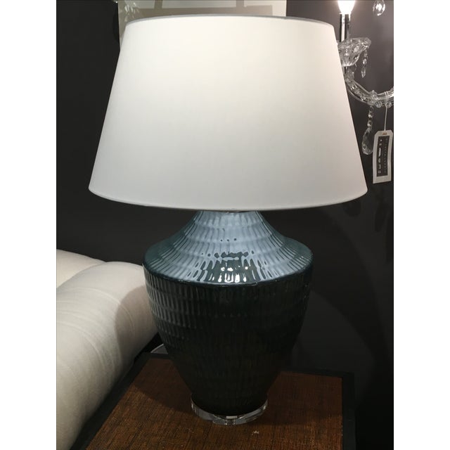 Blue Textured Ceramic Table Lamp Chairish