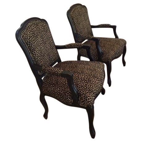 Leopard Print Accent Chair | Chairish