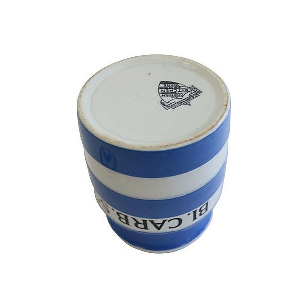 Vintage English Cornishware Baking Soda Canister Chairish