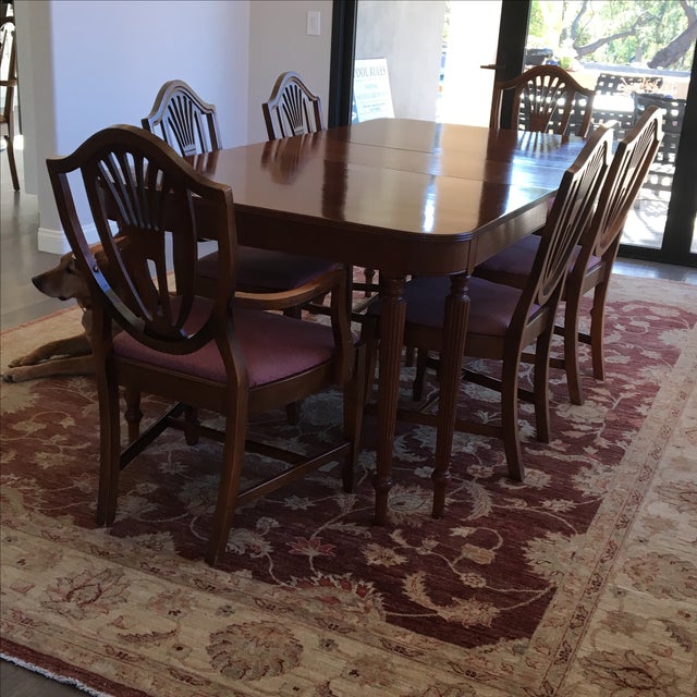 Sheraton Mahogany Dining Table and Chairs Chairish