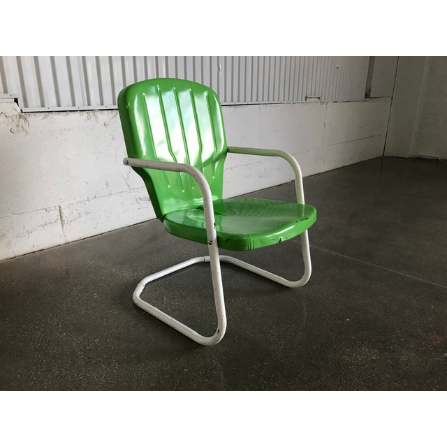 Vintage Metal Clamshell Spring Rocker / Bouncer / Springer Chair Chairish