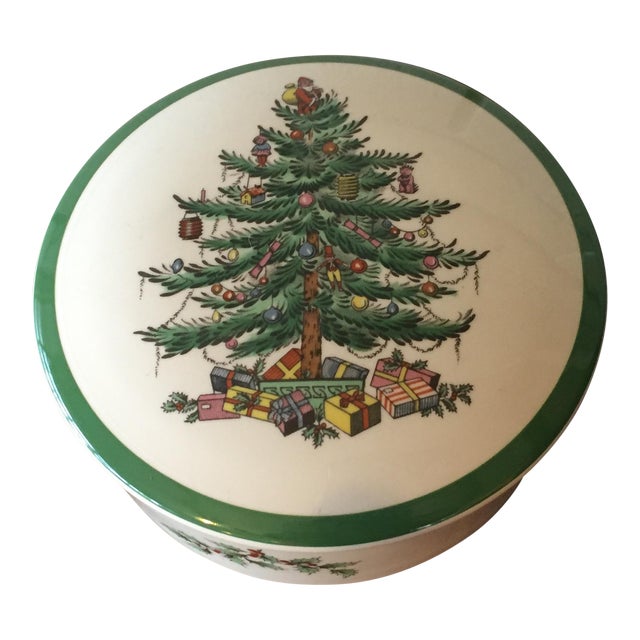 Spode Christmas Tree Lidded Candy Dish Chairish