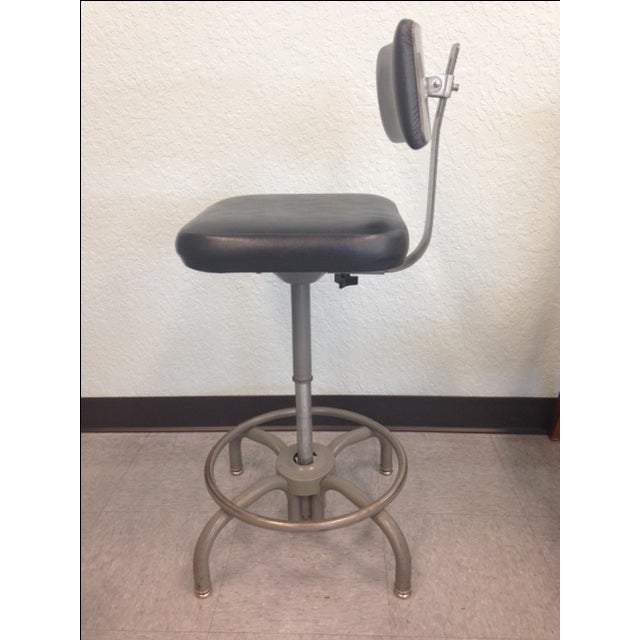 Vintage Industrial Metal Swivel Drafting Stool Chairish