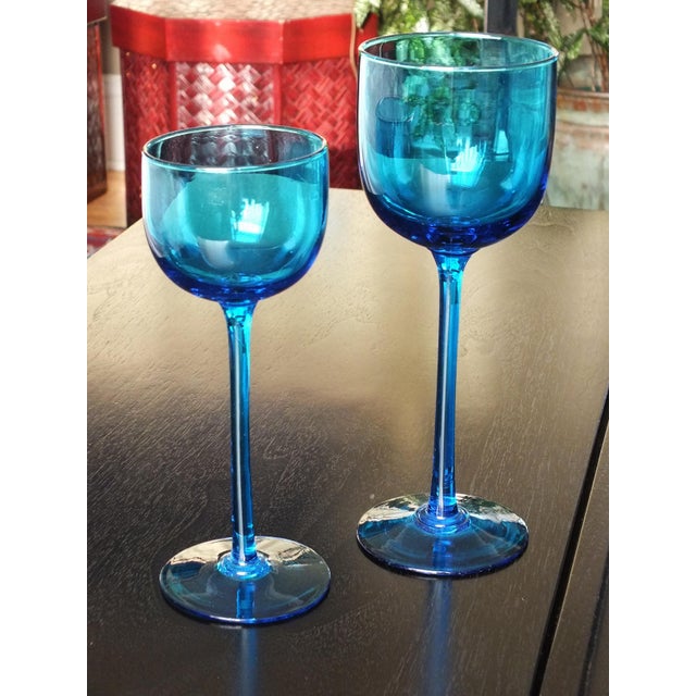 Vintage Hand Blown Long Stemmed Wine Glasses S/12 Chairish