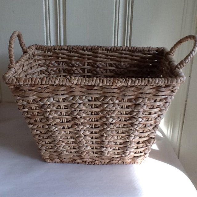 French Woven Rope Basket Chairish