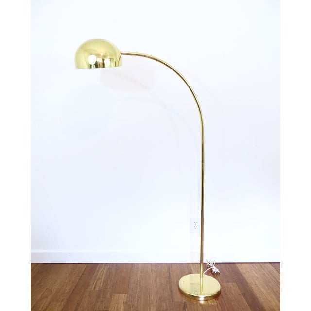 Vintage Brass Arc Floor Lamp | Chairish