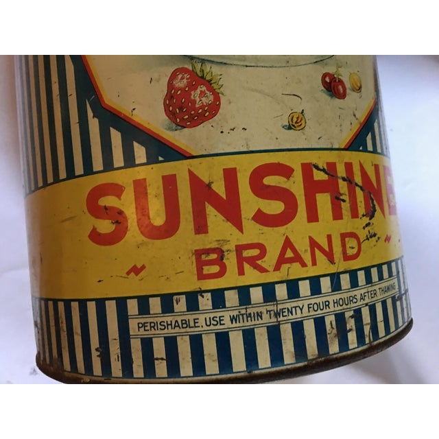 Vintage Sunshine Brand Fruit Tin Chairish