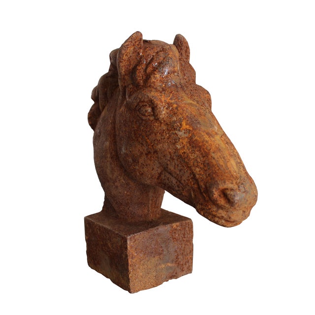 Antique CastIron Horse Head Bust Chairish